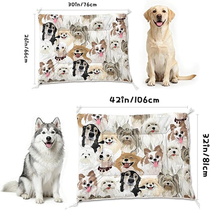Dog Cat Bed Mat Ultra Soft Fluffy Pet Bed Washable Fashion Dog Crate Beds Comfy Comfy Pet Sleeping Pad Suitable for Pet Raised Bed(42"x32")