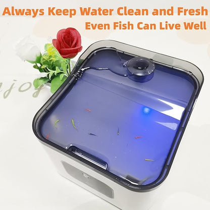 Cat Water Fountain Automatic YSpetclp 4L/135oz Large Capacity,Cordless,Rechargeable, Battery Operated 2 Flowing Modes Dog Fountain, Water Dispenser with Replacement Filters for Cats, Dogs and Pets