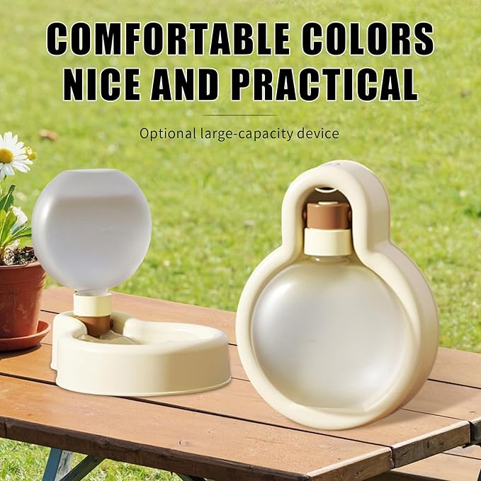 Foldable Pet Outdoor Camping Drinking Water Bottle Dog Cat Travel Portable Water Dispenser Small Large Capacity (Sunset Orange, Small)