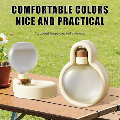 Foldable Pet Outdoor Camping Drinking Water Bottle Dog Cat Travel Portable Water Dispenser Small Large Capacity (Sunset Orange, Small)