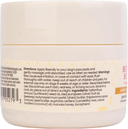 BURT'S BEES FOR PETS Paw Balm for Dogs with Manuka Honey and Coconut Oil, Soothes Dry Dog Paws, Naturally Derived Ingredients, 1.76 Oz