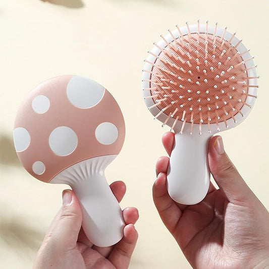 Small Dog Grooming Brush,Mushroom Shaped Puppy Brush Detangling Dog Hair Brushes for Wet or Dry - Perfect for Shih Tzus,Yorkies,Maltipoos - Ideal Puppy Hair Brushes for Maltese Small Breeds (Pink)