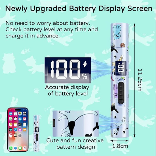TBTeek Cat Toy, Battery Screen, Cute Fun Creative Body, Rechargeable, 7 Adjustable Patterns, Interactive Kitten Pet Dog Chase Toy for Fun Chase Play Exercise (1pcs)