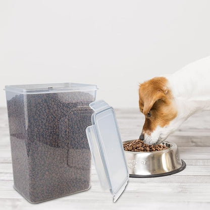 Geyecete 2 PC [8.5L/287 Oz] large food storage containers Extra Large dog Food Storage Containers with Airtight Lids Can hold 15-20 pounds-Black