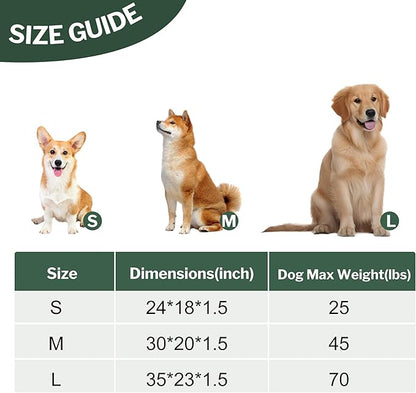 Dog Bed Crate Mat, Soft Durable Washable Anti-Slip Kennel Pad for Dogs & Cats, Reversible (Dark Green, S(24"*18"*1.5"))