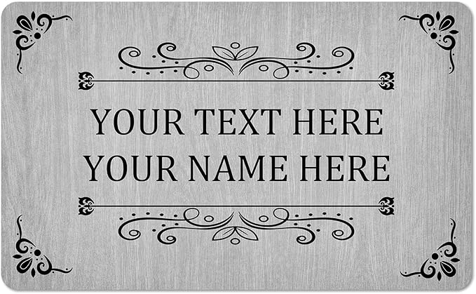 Custom Doormat with Family Name - Personalized Entryway Door Mat Front Door Mat for Outdoor Decor Entrance Mat Housewarming Gift with Anti-Slip Backing
