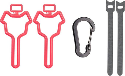 Dog Poop Bag Holder, Waste Bag Holder, Dog Poop Bag Carrier, Hand Free Holder (2 pack, Red)