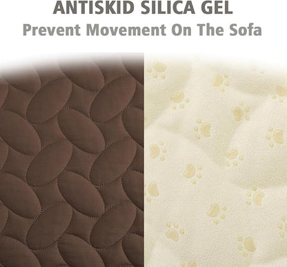 Ameritex Pet Bed Cover Dog Bed Blanket for Sofa and Furniture Waterproof New Pattern Design (40x50 Inch, Chocolate)