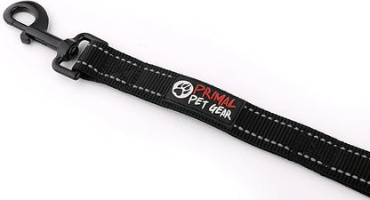 Primal Pet Gear Dog Leash 6ft Long,Traffic Padded Two Handle,Heavy Duty,Reflective Double Handles Lead for Control Safety Training,Leashes for Large Dogs or Medium Dogs,Dual Handles Leads(Black)