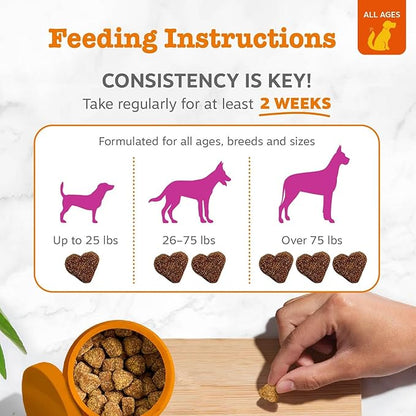 Zesty Paws Omega 3 Fish Oil for Dogs - Zesty Paw Dog Vitamins and Supplements for Hip, Joint & Skin, Chicken (250 Chews)