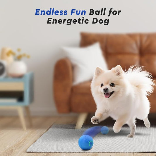 Interactive Small Dog Toy Ball, 2 Inch Smart Jumping Ball for Puppy/Small Dogs, Activated Automatic Bouncing Moving Vibrating, Dog Toy for Small Dogs to Keep Them Busy（Sky Blue）