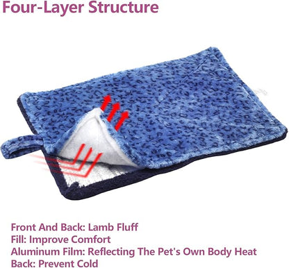 MARUNDA Pet Bed Mat, M- 27" * 20", Self Warming, Super Soft, for Small Dogs and Cats, Blue