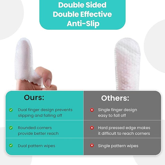Vet Recommended Dog & Cat Dental Wipes - Freshens Breath - Easy Daily Oral Care - Dog Tooth Brushing Kit - Dental Finger Wipes for Pets - 50 Count