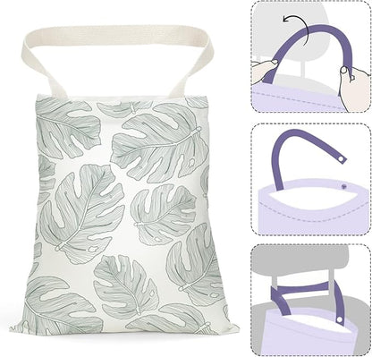 Car Trash Bag Car Garbage Bag Hanging Cars Trash Can, Waterproof Cars Back Seat Organizer for Vehicle Travelling Campingg Eucalyptus Palm Leaves Decor