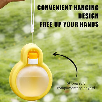 Foldable Pet Outdoor Camping Drinking Water Bottle Dog Cat Travel Portable Water Dispenser Small Large Capacity (Sunset Orange, Small)