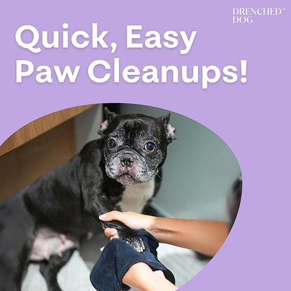 Microfiber Dog Paw & Face Towel (15 x 9.4 in) – Ultra Absorbent Dog Paw Cleaning Towel for Mud, Dirt & Wet Paws – Soft Dog Towel for Drool & Quick Cleanups