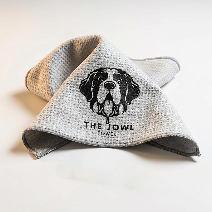 Jowl Towel with Hook, Attaches to Leash for Large Dogs, 1PC