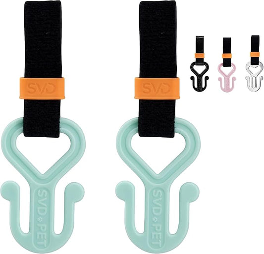 SVD.PET 2PC Dog Poop Bag Holder, Waste Bag Holder, Dog Poop Bag Carrier, Hand Free Holder (Spearmint)
