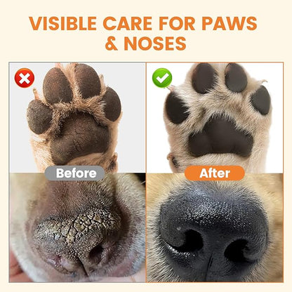 Dog Paw Balm for Dogs & Cats – Natural Paw Care with Avocado Butter & Plant Oils, Soother for Dry, Cracked Pads, Pet Paw Care Cream Dog Nose Balm, 2 oz