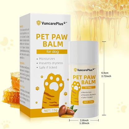 Dog Paw Balm Stick for Dry Cracked Paws, Natural Paw Moisturizer with Shea Butter & Avocado Oil, Soothing Dog Paw Care for Hot Pavement & Cold Weather, Lick-Safe (15g/0.5oz)