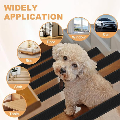 Dog Cat Scratching Window Sill Protector, Self-Adhesive Anti-Scratch Guard for Walls, Furniture - Slip Resistant Pet Shield