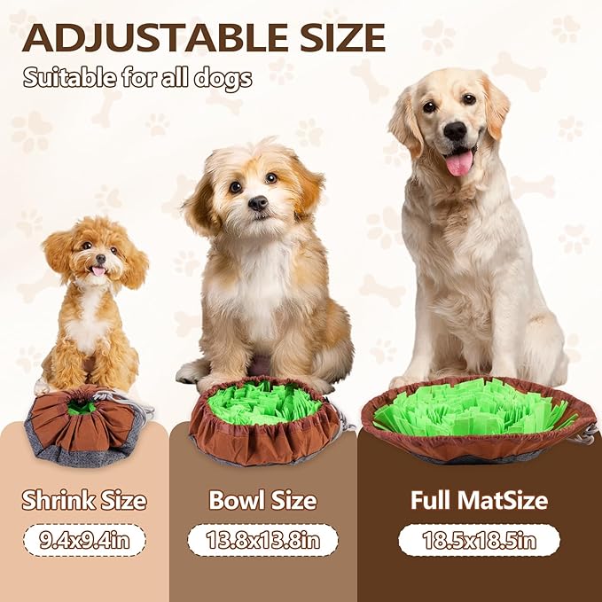 Snuffle Mat for Dogs Cats, Interactive Pet Non Slip Sniff Mat for Slow Eating Cognitive Puzzle Feeder for Enrichment Mental Stimulation Toys Keeping Boredom Away