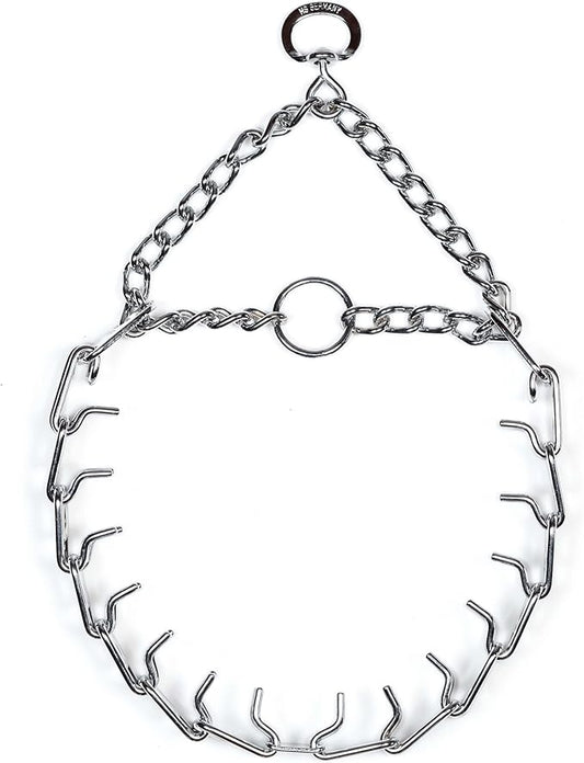Herm Sprenger Prong Dog Training Collar Ultra-Plus Chrome Plated Steel No Pull Collar for Dogs Made in Germany, 20in x 3.0mm (Neck Size up to 16in)