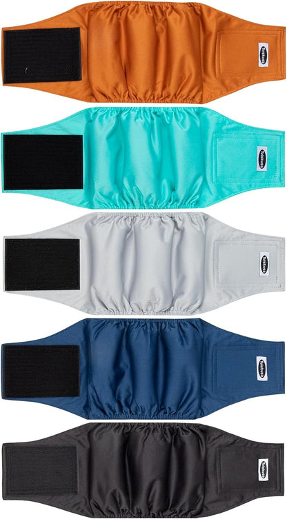 Male Dog Diapers, High Absorbing Dog Belly Bands for Male Dogs, Washable Reusable Dog Male Wraps(5 Pack)