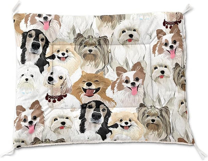 Dog Cat Bed Mat Ultra Soft Fluffy Pet Bed Washable Fashion Dog Crate Beds Comfy Comfy Pet Sleeping Pad Suitable for Pet Raised Bed(42"x32")