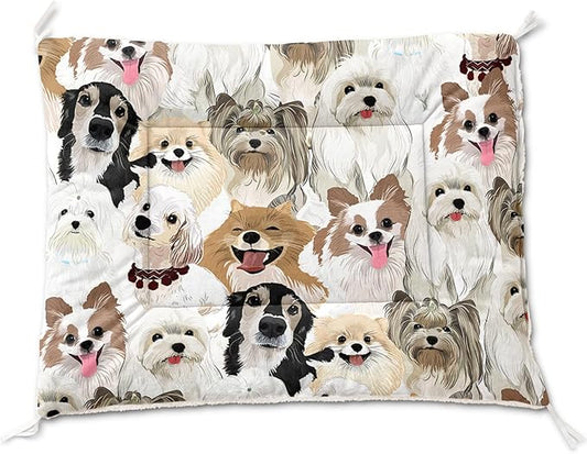 Dog Cat Bed Mat Ultra Soft Fluffy Pet Bed Washable Fashion Dog Crate Beds Comfy Comfy Pet Sleeping Pad Suitable for Pet Raised Bed(42"x32")
