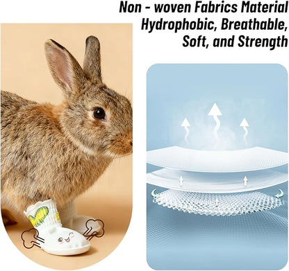 40 Packs Rabbit Paw Protectors, Paw Protection Covers with Bandage for Indoor & Outdoor Use, Wound Recovery Protectors for Injured Paw, Bunny Accessories