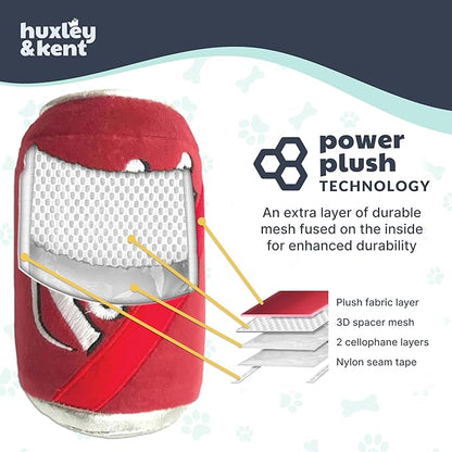 Huxley & Kent Funny Dog Toy w/Squeaker – Power Plush Squeaky Dog Toys for Small, Medium & Large Dogs – Soft Stuffed Animal for Indoor Play & Fetch - Taco Tuesday, Large