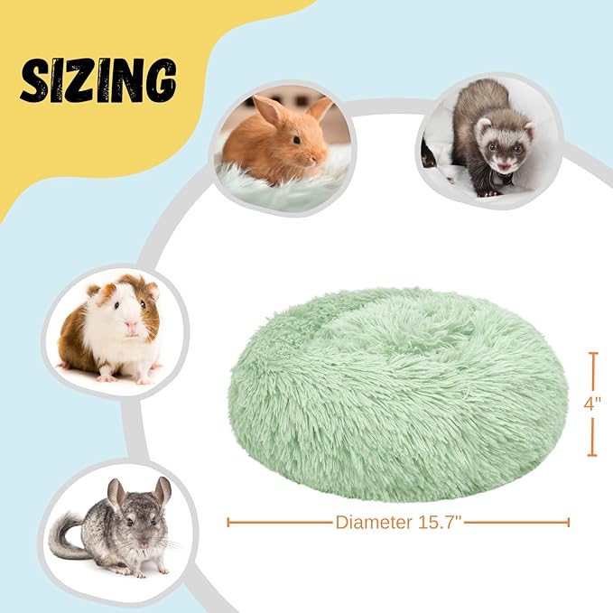 Bunny Bed Rabbit Hideout Large Soft & Comfortable Small Animal Bedding Cozy Bed Mat Warm Hideaway Cage Accessories for Guinea Pig