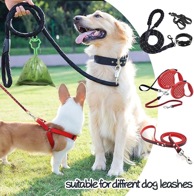 Dog Poop Bag Holder, Waste Bag Holder, Dog Poop Bag Carrier, Hand Free Holder (10 pack, Green)
