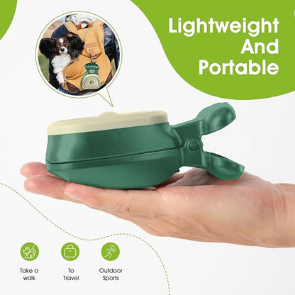 SuperDesign Dog Pooper Scooper - Ideal for Small & Large Dogs, Yard & Walks, Adjustable Leash & Bag Attachment, Perfect for Travel & Camping (Green)