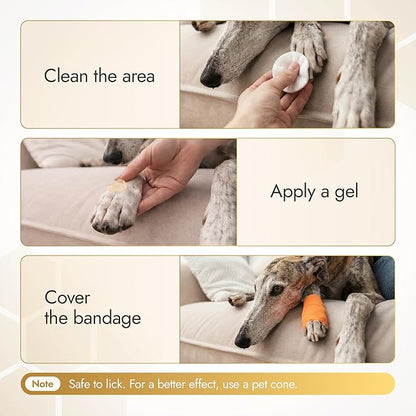 Manuka Honey Wound Gel for Hot Spot Treatment for Dogs and Cats – Helps with Irritations, Cuts, Rashes, Abrasions, and Scrapes – Colloidal Silver for Dogs 2 oz