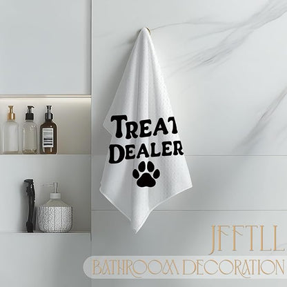 Funny Dog Kitchen Towels, Dog Mom Gifts Dish Tea Towels for Kitchen Decor, Gifts for Dogs Lovers Decorative Hand Towel for Bathroom, 16x24 Inch
