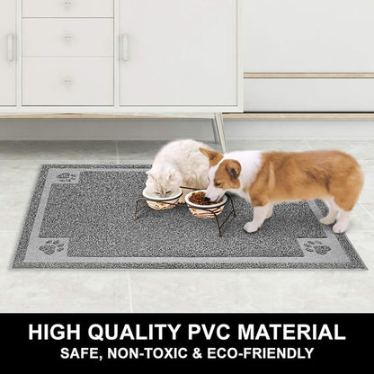 Pet Feeding Mat for Large Dogs and Cats 35" x 25" Flexible and Waterproof Dog Bowl Mat for Food and Water, Easy to Clean Dog Food Mat with Non Slip Backing