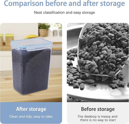Geyecete 2 PC [8.5L/287 Oz] large food storage containers Extra Large dog Food Storage Containers with Airtight Lids Can hold 8 pound for each-Blue