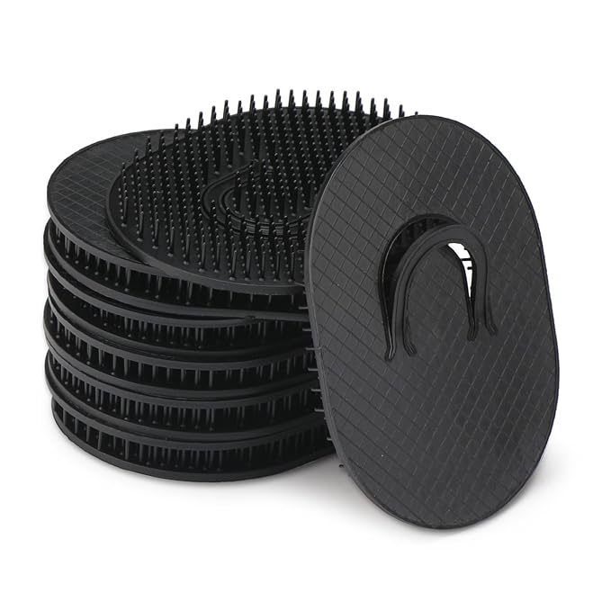 12pcs Palm Brush for Men, Segbeauty Portable Hair Brushes Plastic Beard Comb Shampoo Brushes Pocket Comb Scalp Massage Brush for Travel
