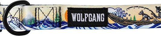 Wolfgang Heavy Duty, Adjustable Dog Collar with Quick Release Nylon Buckle for Walking & Training, MountainWave Print, Small