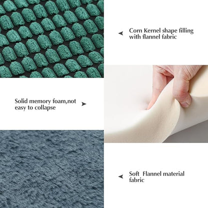 BVAGSS Reversible Dog Crate Pad, Memory Foam Pet Bed Mat, Soft Warm Machine Washable Sleeping Kennel Mattress for Small Medium Dogs XH079 (24''x18''x1.6'',Green)