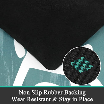 Pauwer Laundry Room Rug Runner 20"x48" Waterproof Rubber Laundry Mat Non Slip Kitchen Mats for Floor Washable Floor Mat Runner Rug for Farmhouse Mudroom Washroom Bathroom Decor