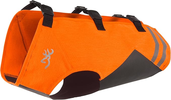 Browning Pet Vests, Hi Vis Safety Vests for Dogs, Saftey Orange, Large, Full Coverage
