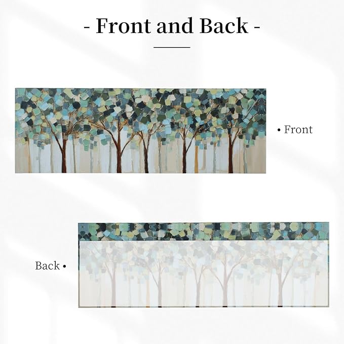Tree Curtain Valance Short Rod Pocket Window Treatment for Living Room Bedroom Kitchen Bathroom 1 Panel 54" W x 18" L