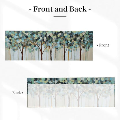Tree Curtain Valance Short Rod Pocket Window Treatment for Living Room Bedroom Kitchen Bathroom 1 Panel 54" W x 18" L
