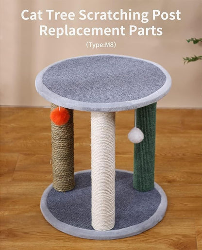 BNOSDM 6 Pack 15”x2.75” M8 Cat Tree Scratching Post Replacement Parts for Indoor Cats Tower Rope Scratch Poles Refill Sisal Pole Part for Refurbishment Accessories Spare