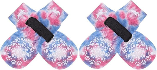 EXPAWLORER Anti Slip Dog Socks to Prevent Licking Paws, Dog Shoes for Hot Pavement, Dog Booties for Small Medium Large Senior Dogs, Traction Control Boots & Paw Protectors for Hardwood Floors