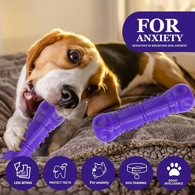 Dog Squeaky Toys for Aggressive Chewers, Durable Chew Toys for Large Medium Breed Dog, Dog Toys, Tough Durable Dogs Toys with Natural Rubber
