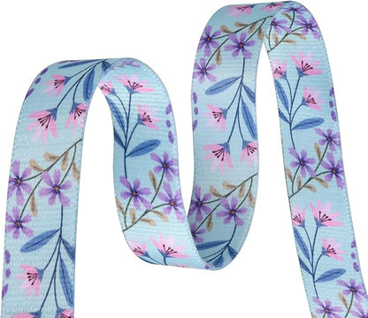 Dog Collar with Bohemia Floral Tribal Geometric Patterns - Soft Ethnic Style Collar Adjustable for Small Medium Large Dogs(Floral Purple,XS)